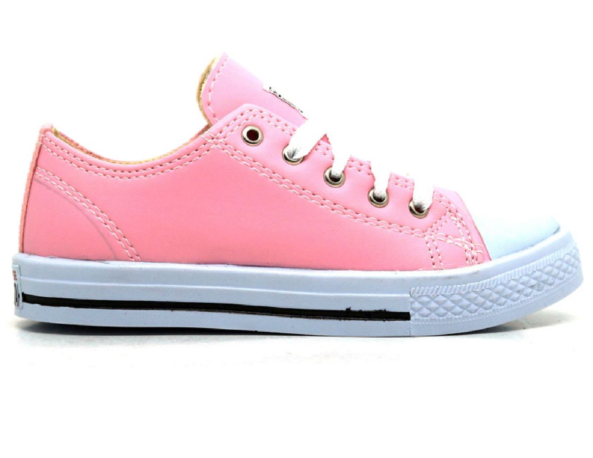 all star rosa de couro