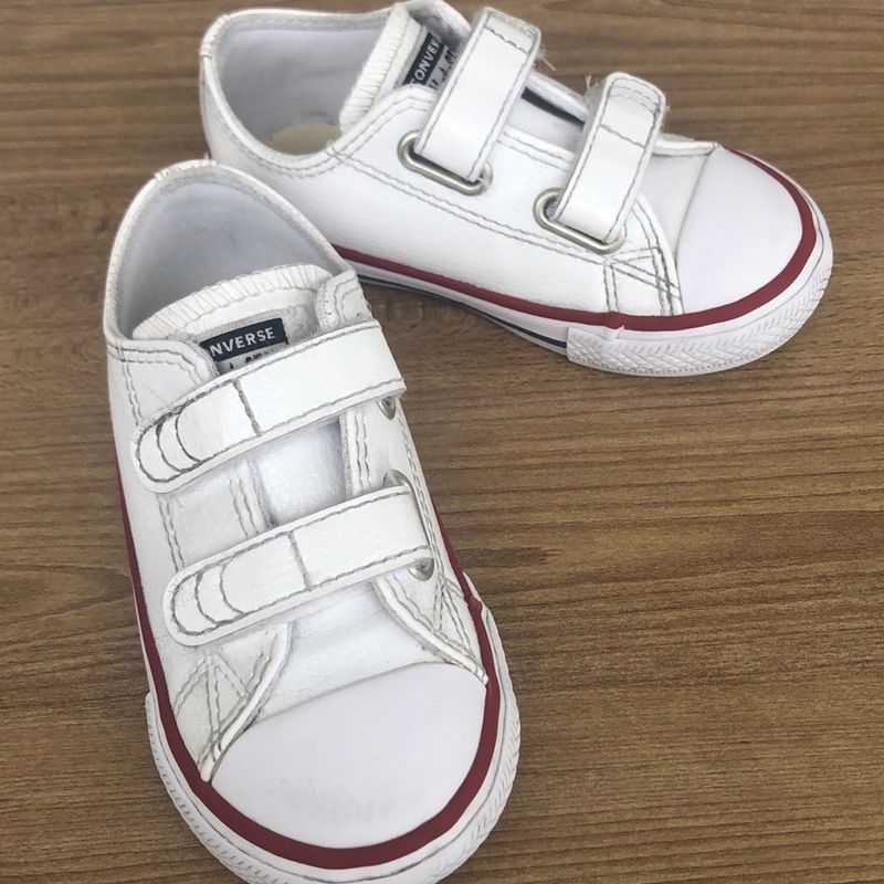 Tênis Infantil Converse Couro Branco All Star Usado 92174371