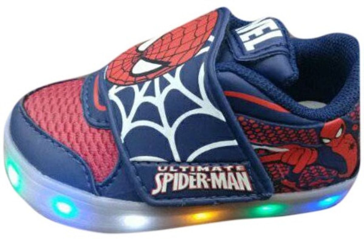 tenis do homem aranha com led