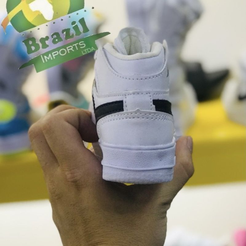 Nike Air Jordan 1 INFANTIL BRANCO/PRETO - Tenis Mogi