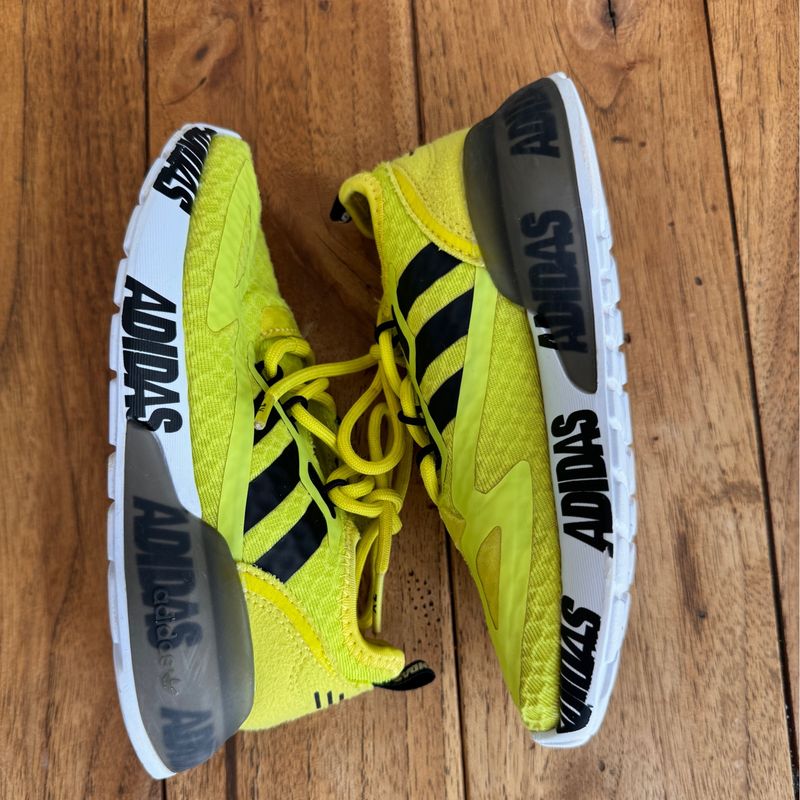 Tênis Infantil Zx 2k Amarelo Limão Original Adidas Tamanho