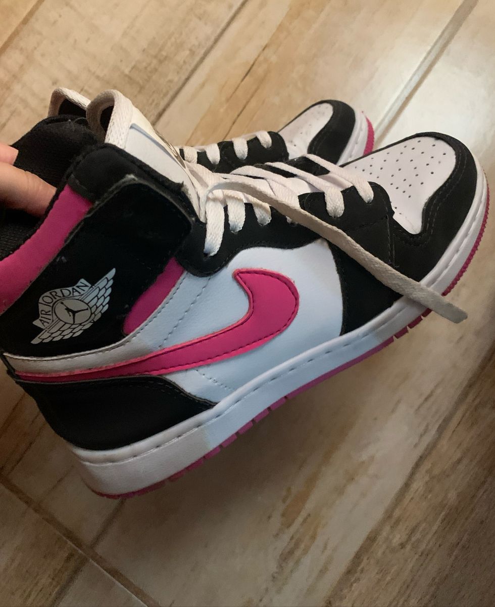 air jordan 1 rosa e preto