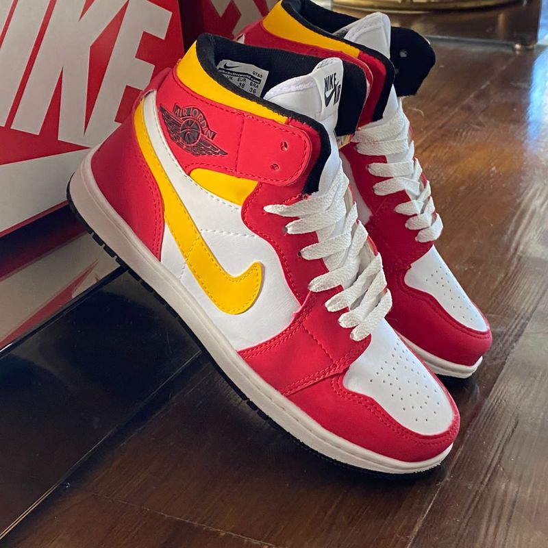 Tenis Jordan Nike Cano Alto Vermelho Masculino Tênis Jordan