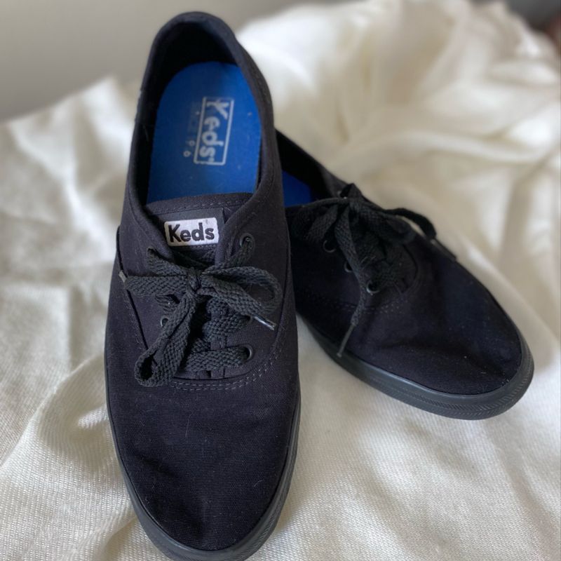 Tênis keds champion woman best sale canvas preto