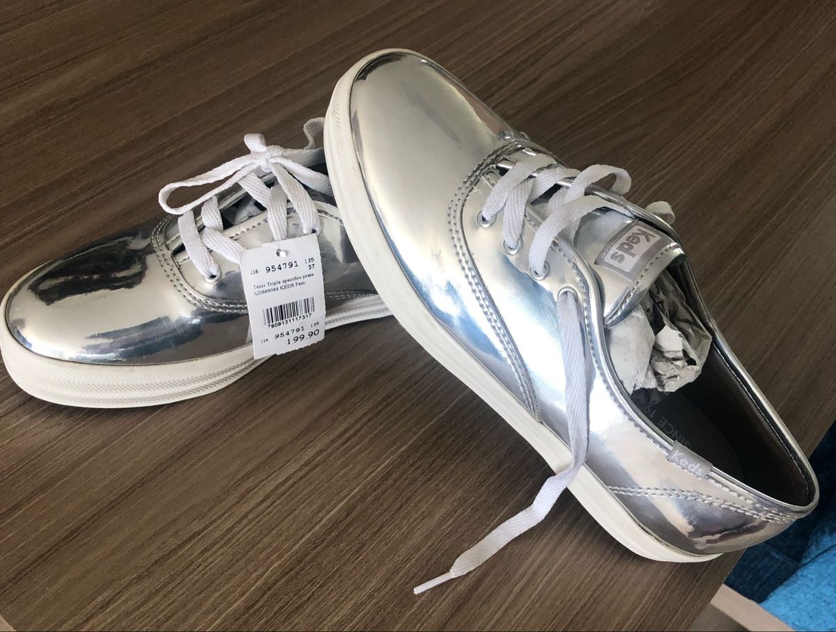 T nis Keds Prata Plataform Novo T nis Feminino Keds Nunca Usado