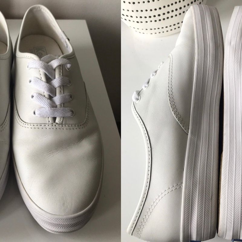 Tênis keds triple leather hot sale branco