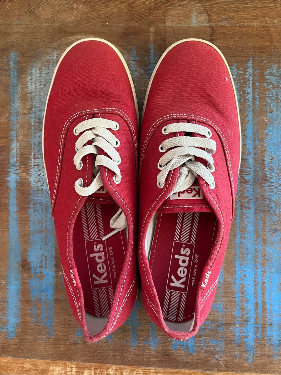 T nis Keds Vermelho Tamanho 35 T nis Feminino Keds Usado