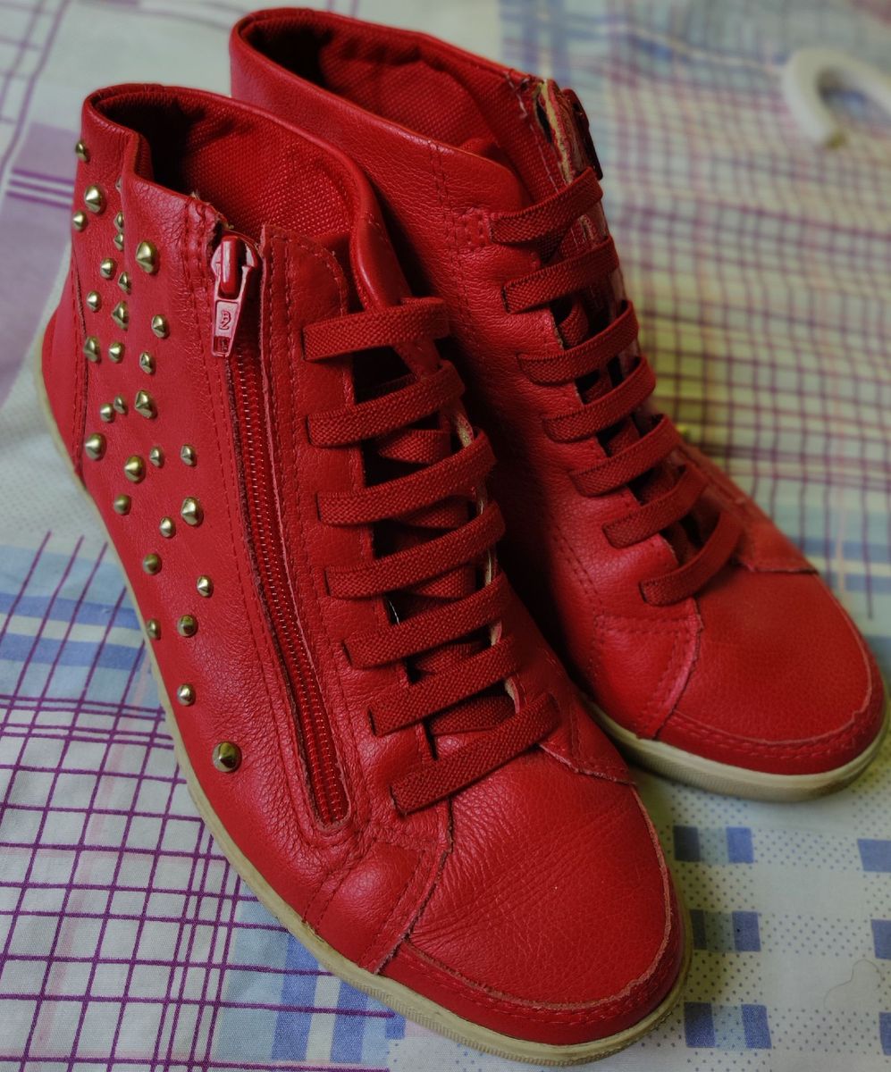 Kolosh vermelho cano alto cheap