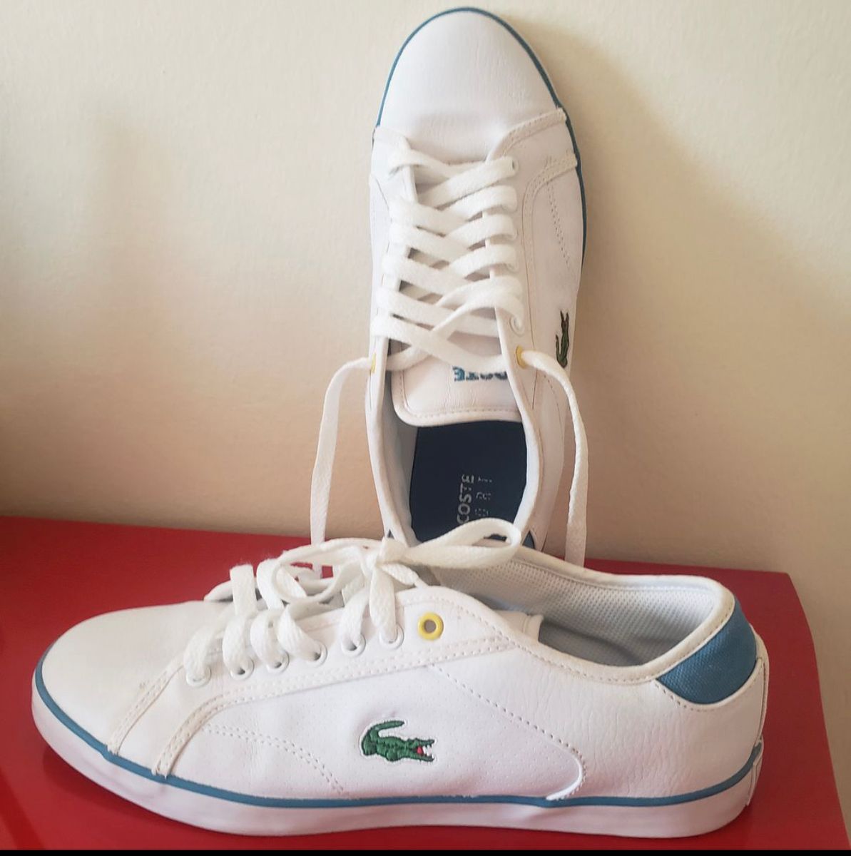 Tenis lacoste 2024 branco couro