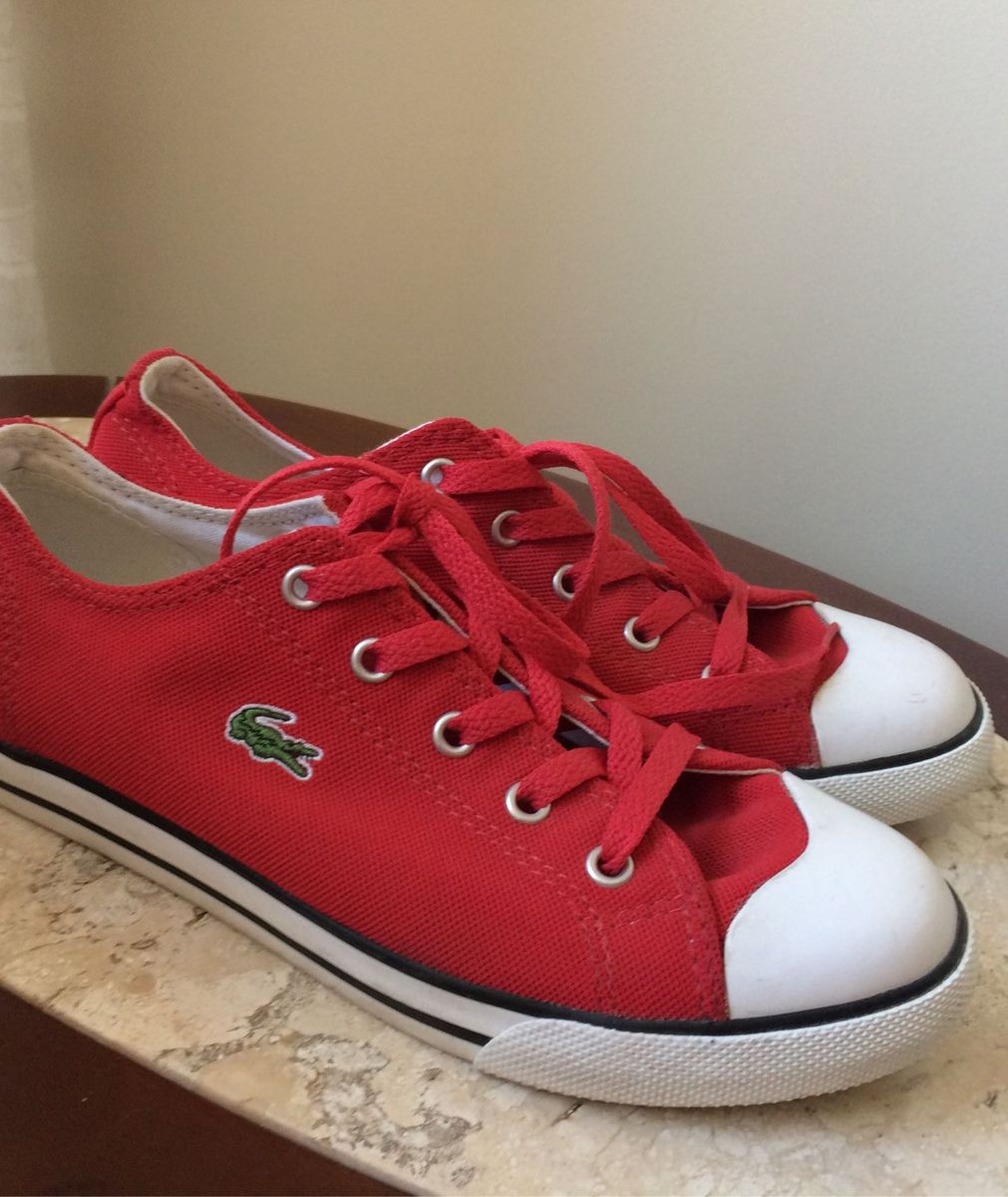 tenis lacoste feminino vermelho