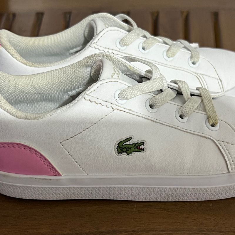 Tenis lacoste infantil sales branco