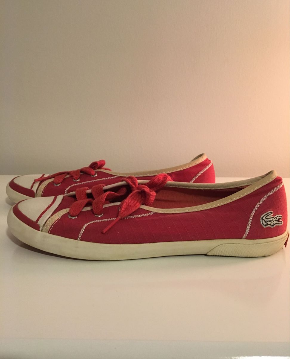tenis lacoste vermelho