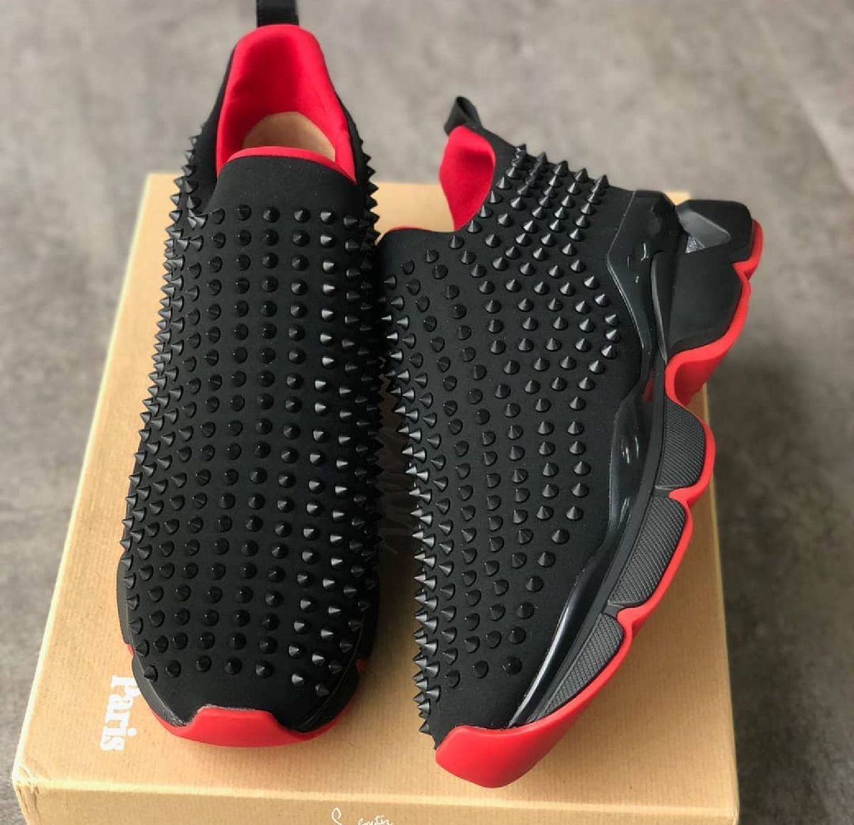 tenis louboutin masculino preto