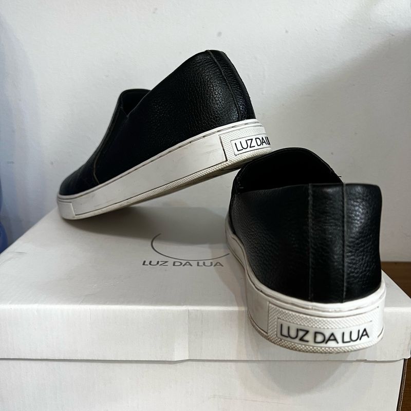 Tênis Luz da Lua Couro Preto 37 Tênis Feminino Luz Da Lua Usado
