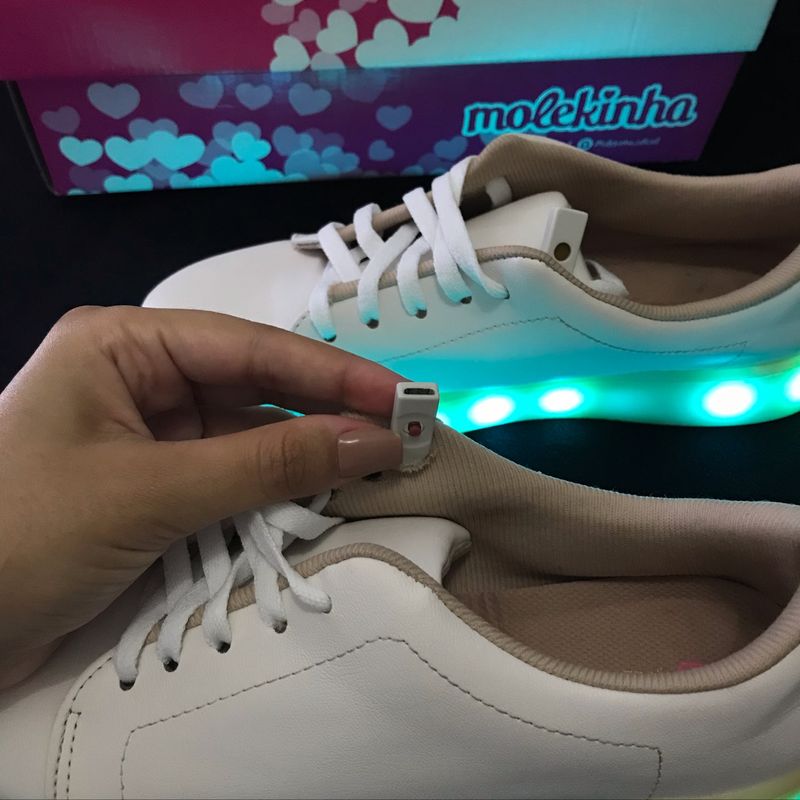 Tênis Luz Led Rgb Tênis Feminino Molekinha Usado 68384227 enjoei