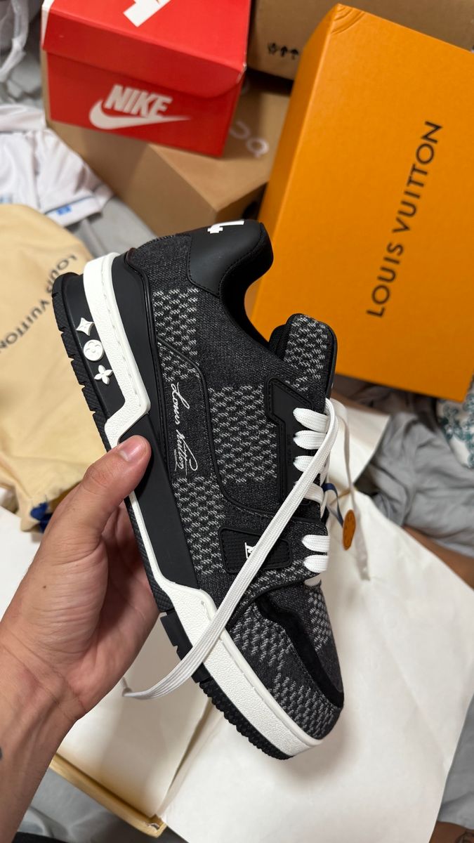 Tenis Lv Trainer Demier Jeans, 42 - Rp | Tênis Masculino Louis Vuitton ...