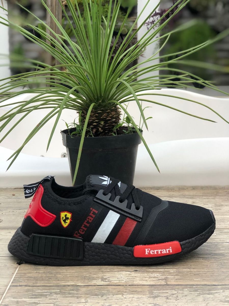 Tenis Masculino Adidas Nmd Ferrari Boost Novo Numero 42 Preto