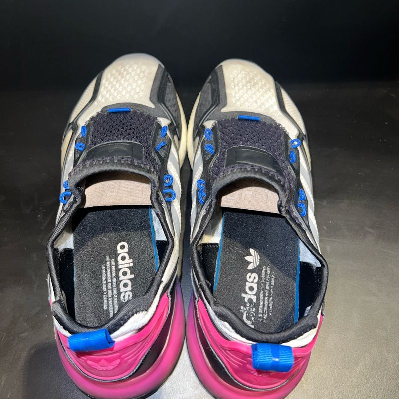 Tênis Masculino Adidas Zx2k Rosa e Azul | Adidas Usado 106155931