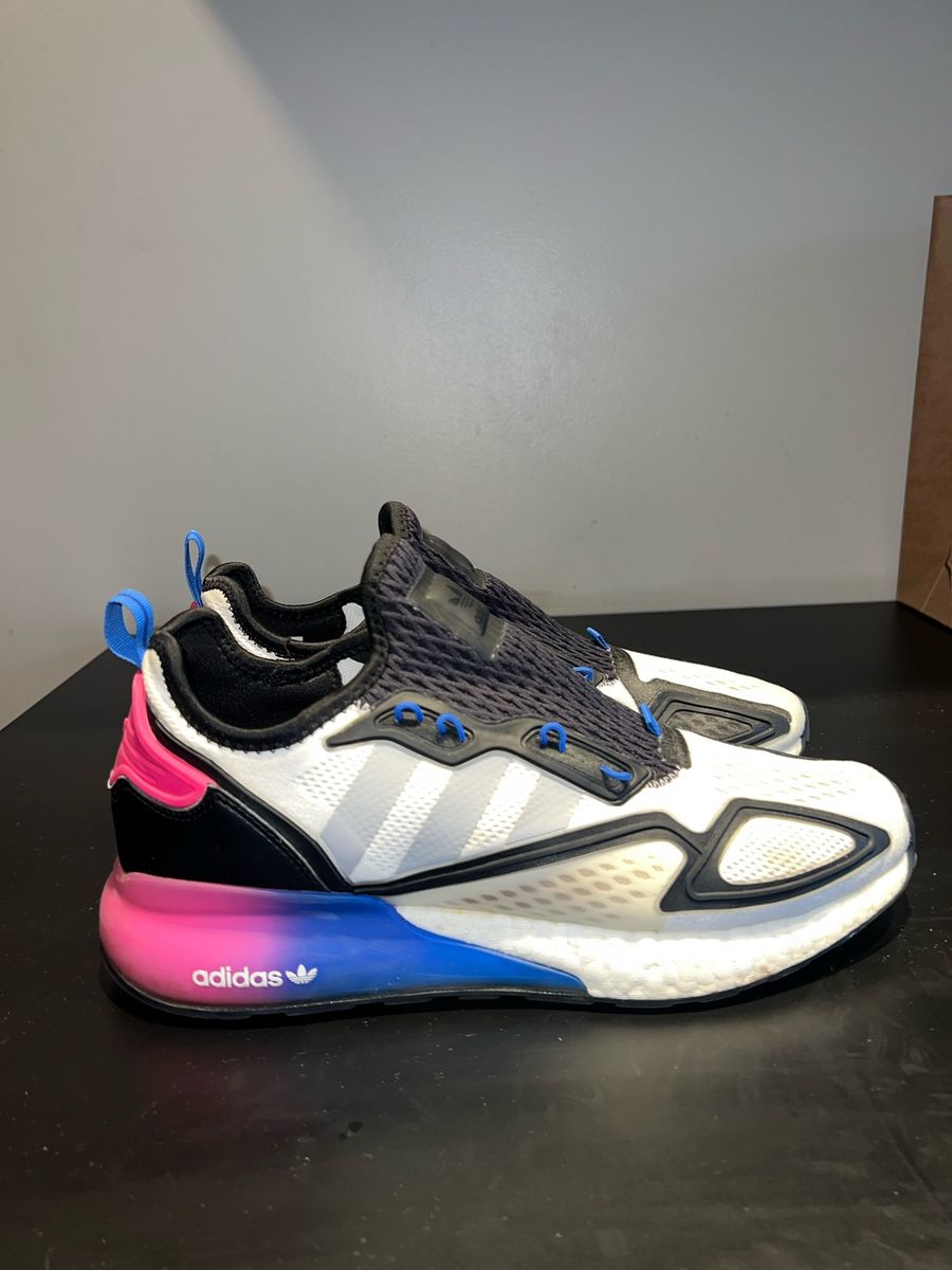 Tênis Masculino Adidas Zx2k Rosa e Azul | Adidas Usado 106155931