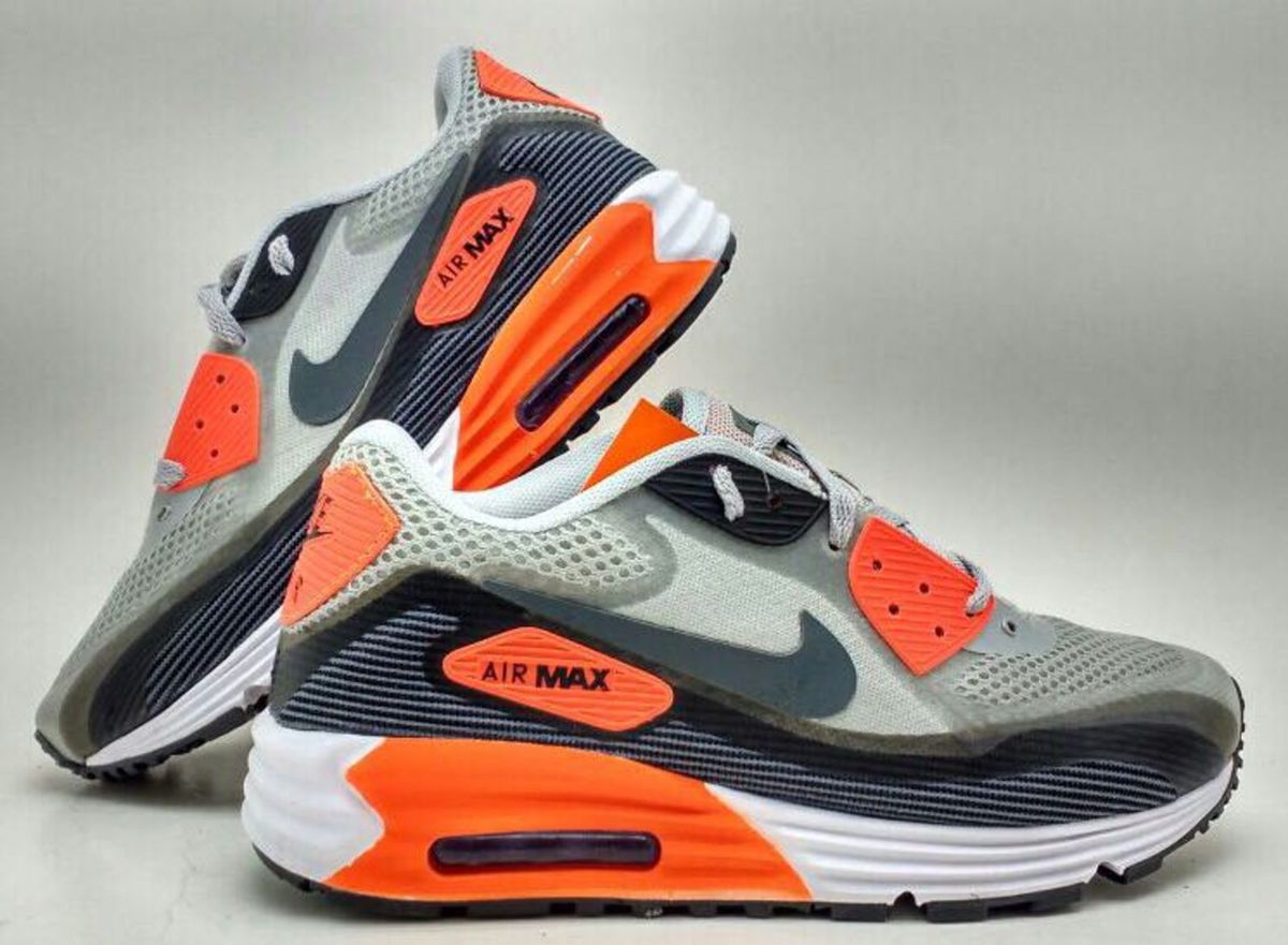 nike air max laranja e cinza