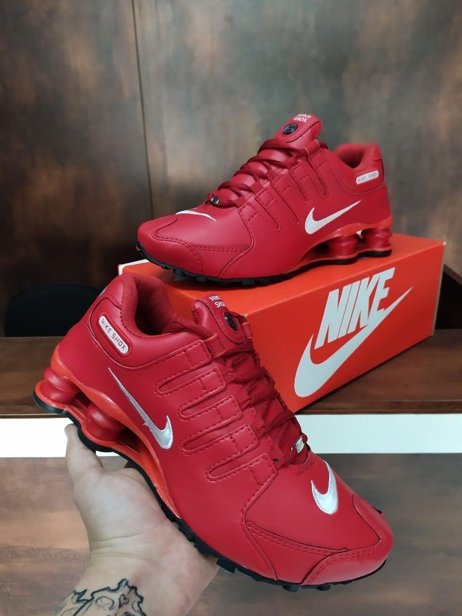 Tênis nike sales shox vermelho