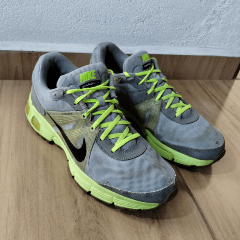 Tênis Masculino, Nilke Max Run Lite 3, Cinza e Verde Nike