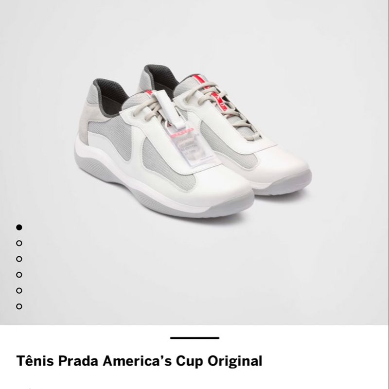 Tenis Masculino Prada Branco e Prata Tam 41, Tênis Masculino Prada Usado  89016581