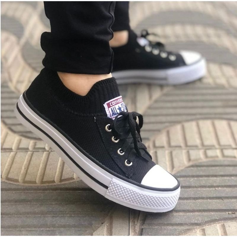 All Star Preto, Tênis Feminino All Star Nunca Usado 86117459