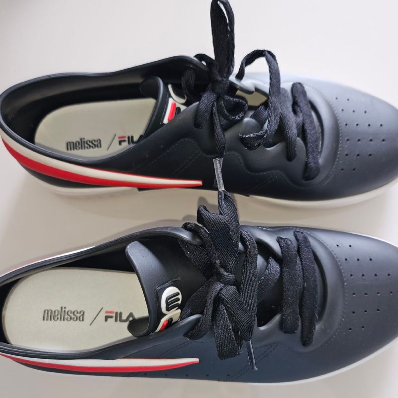 T nis Melissa Fila Preto 38 T nis Feminino Melissa Usado