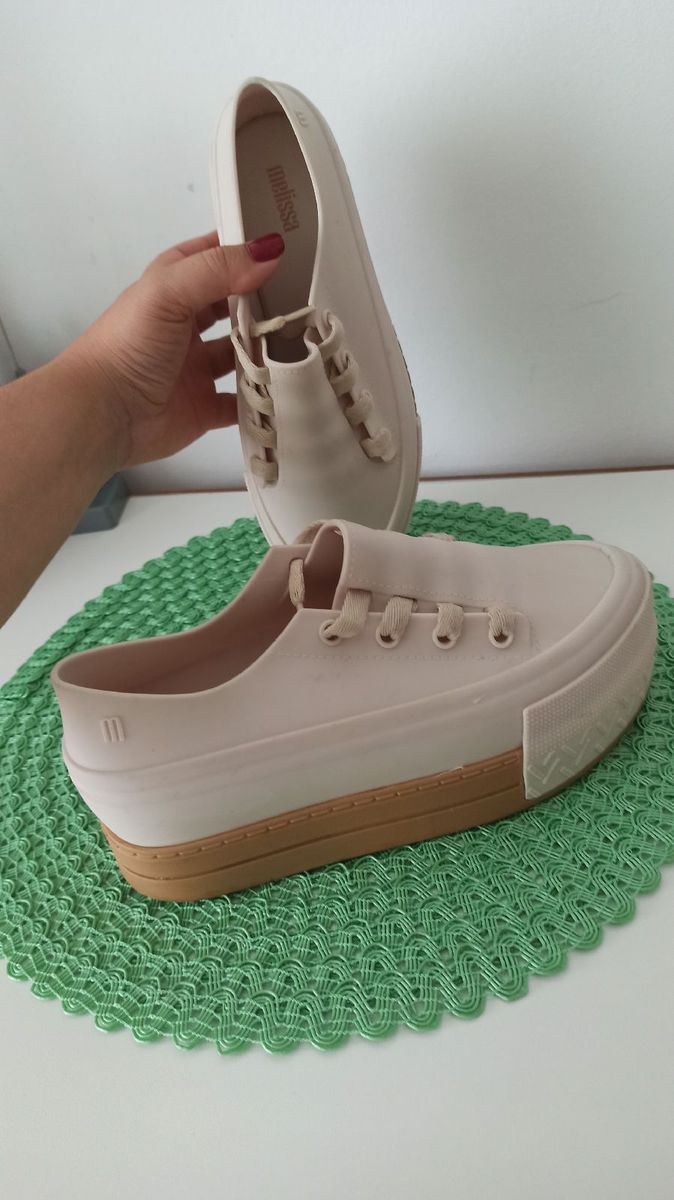 Tênis Melissa Flatform Ulitsa Bege Tam 36 Salto 3cm Tênis
