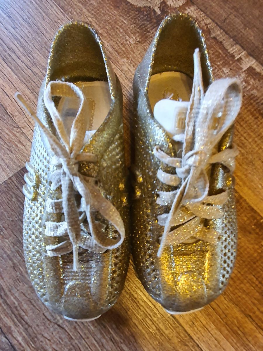 Tenis melissa dourado store glitter