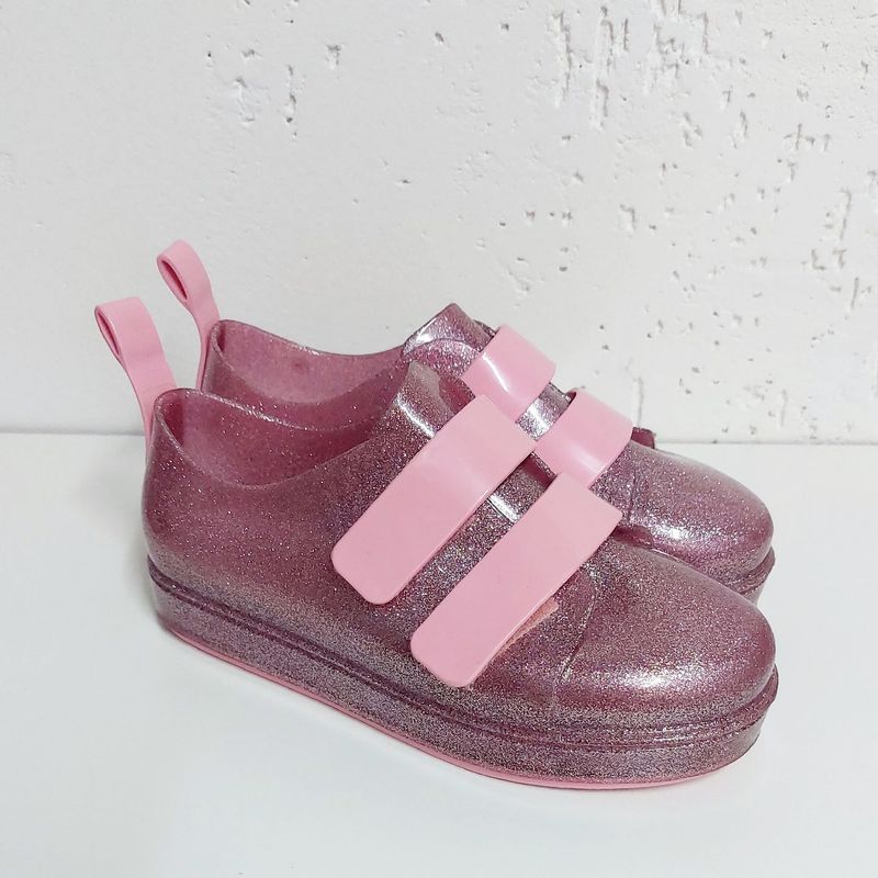 Tênis Melissa Mel Sneaker Rosa Glitter Velcro Tam30 Calçado