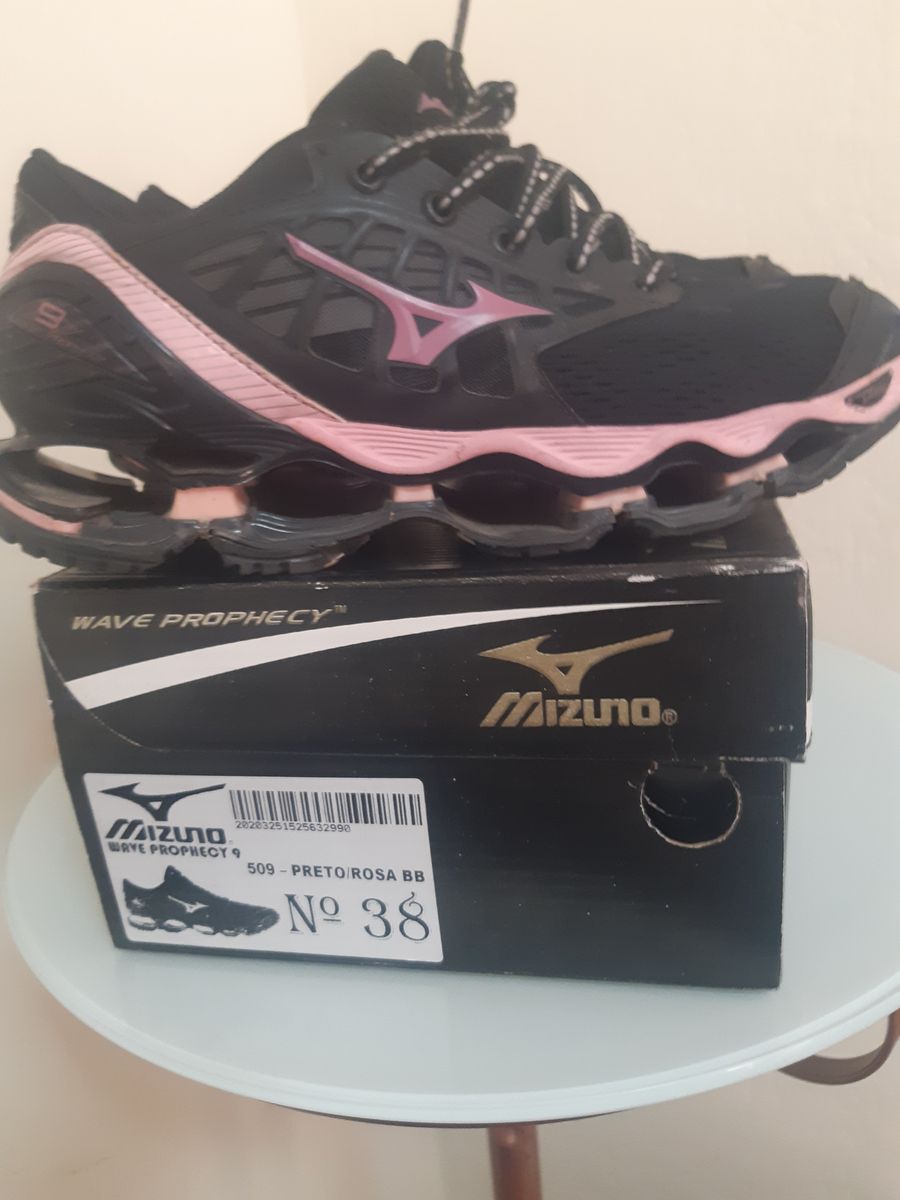 Pro 7 mizuno preto best sale e rosa