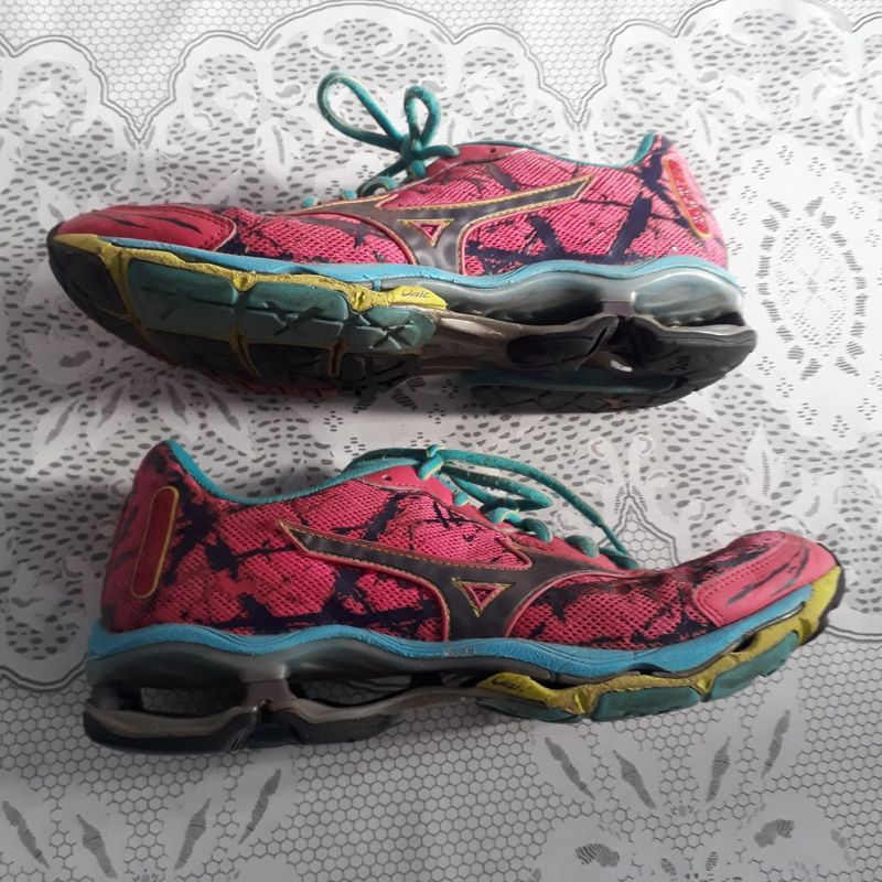 Mizuno wave creation 2024 16w feminino rosa