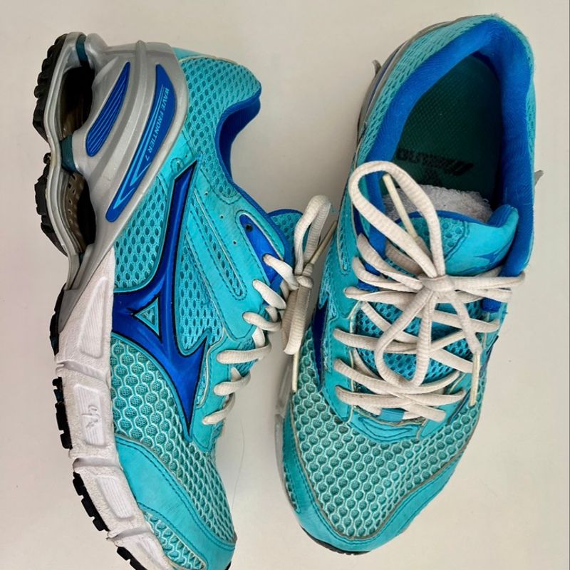 Tenis Mizuno Wave Frontier 7 W Azul Tenis Feminino Mizuno Usado 105944128 enjoei