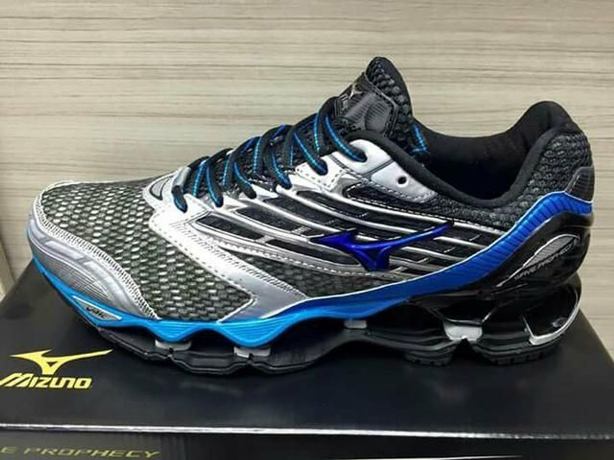 Mizuno 5 on sale cinza e azul