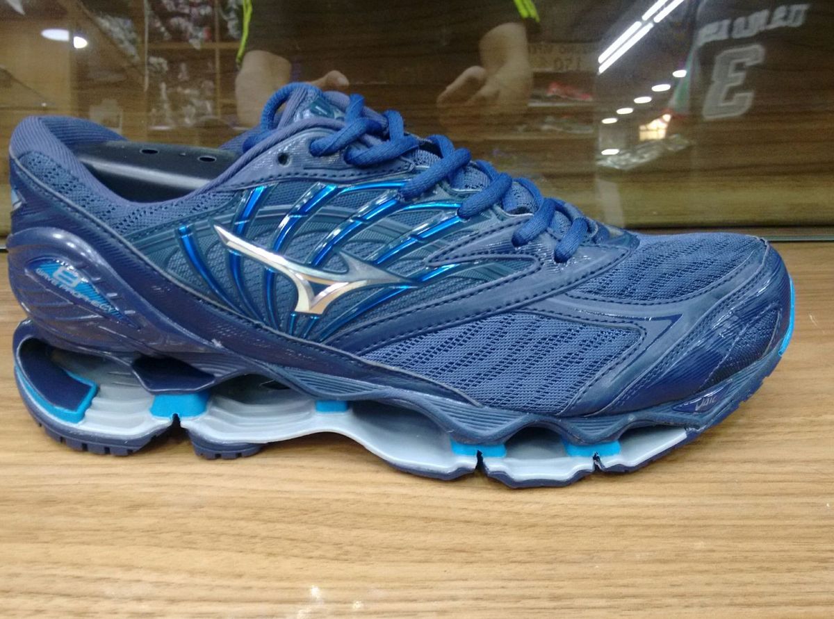 tênis mizuno wave pro 8 azul original número 42 - tênis mizuno