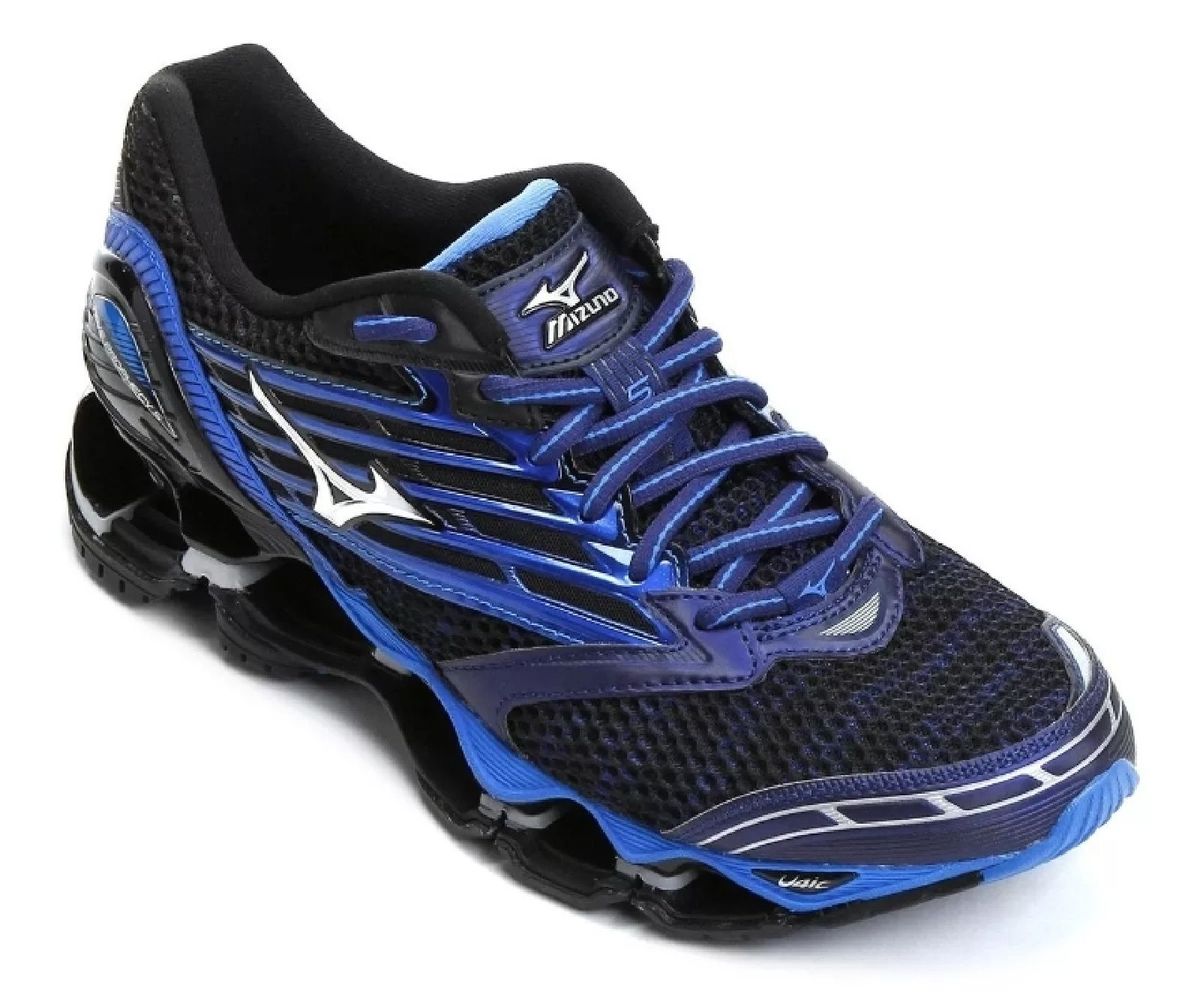 Tênis Mizuno Wave Profhecy 5 Preto Azul Original Novo Número 39 Tênis