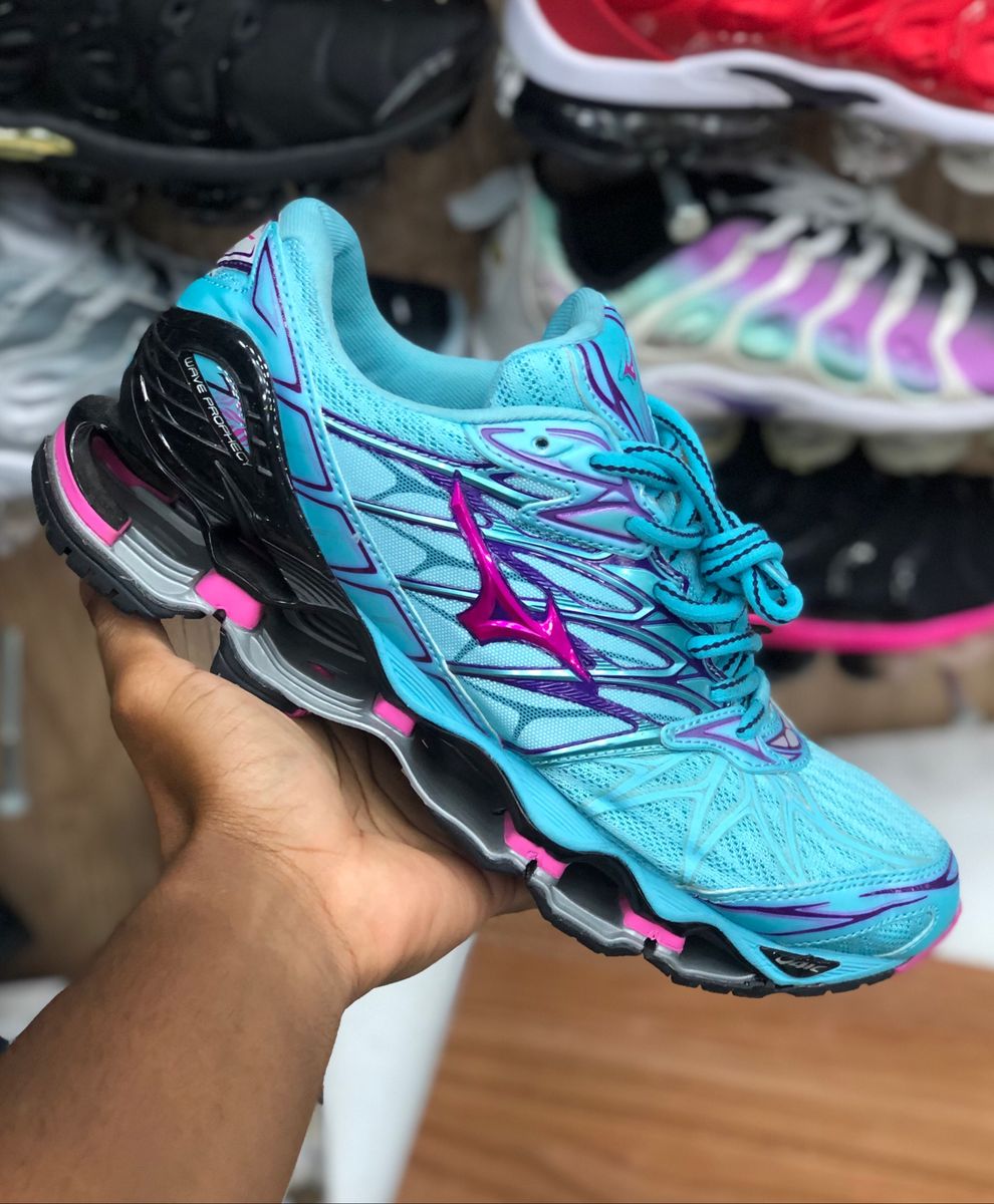 tenis mizuno rosa e azul