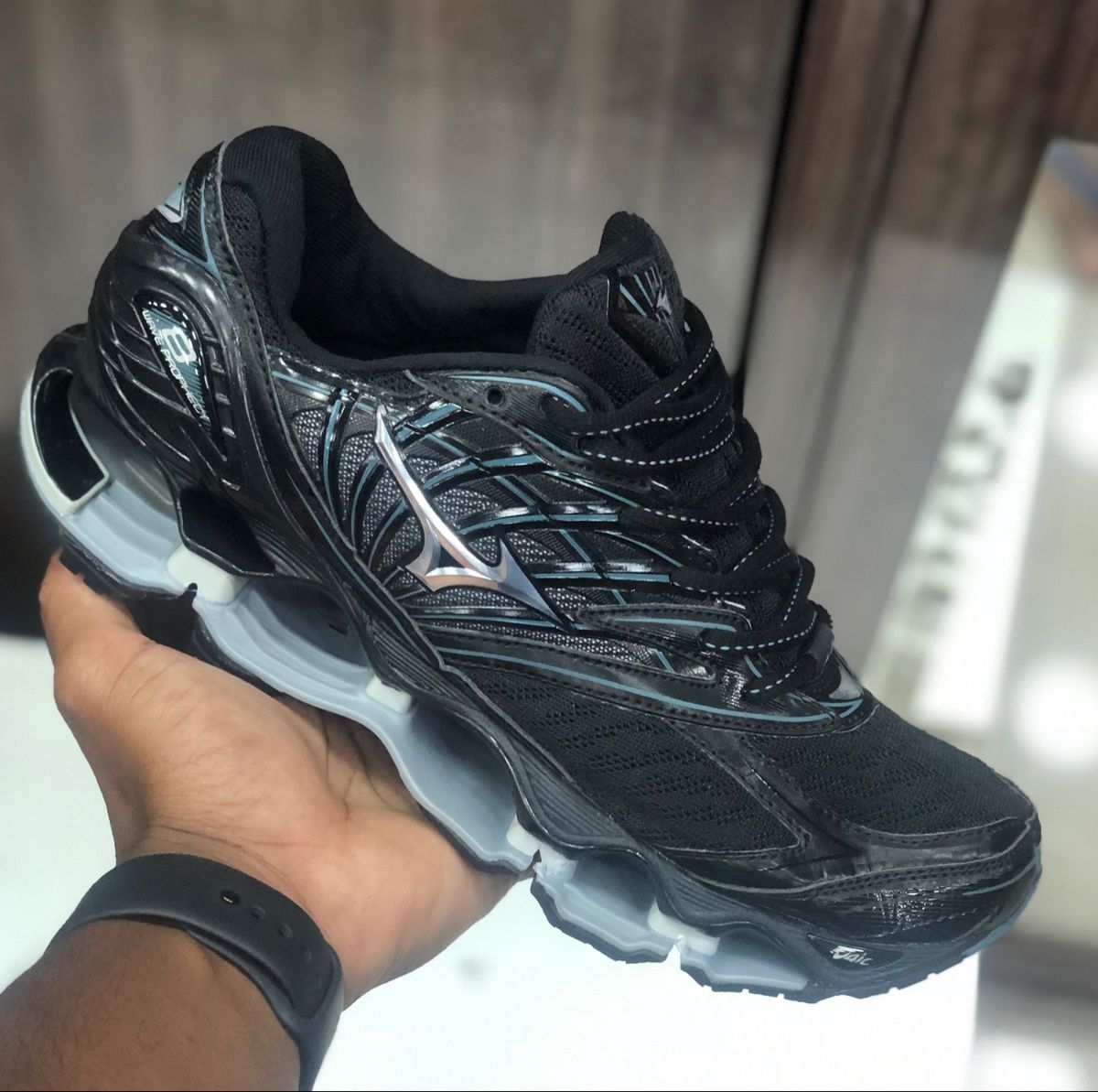 mizuno pro 8 azul e preto