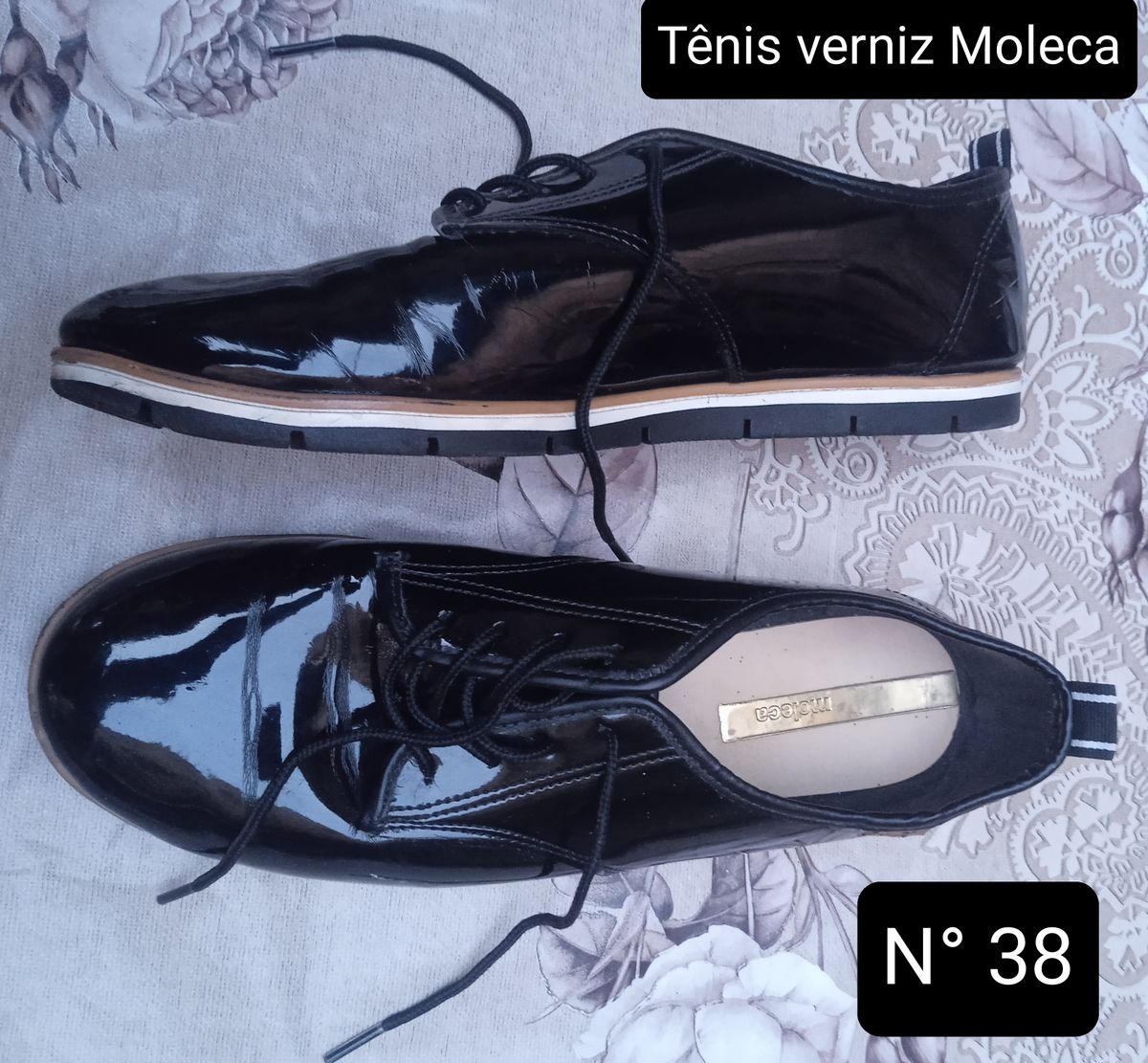 Tenis best sale verniz moleca