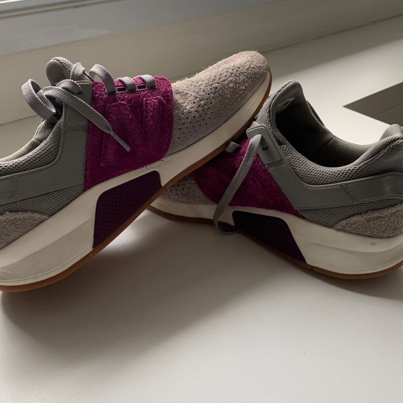 New balance clearance cinza e rosa