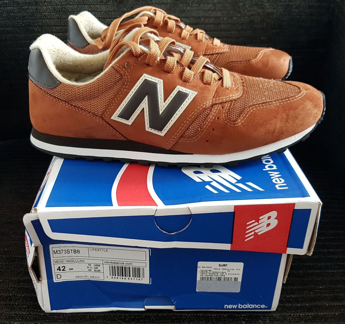 new balance 373 masculino caramelo