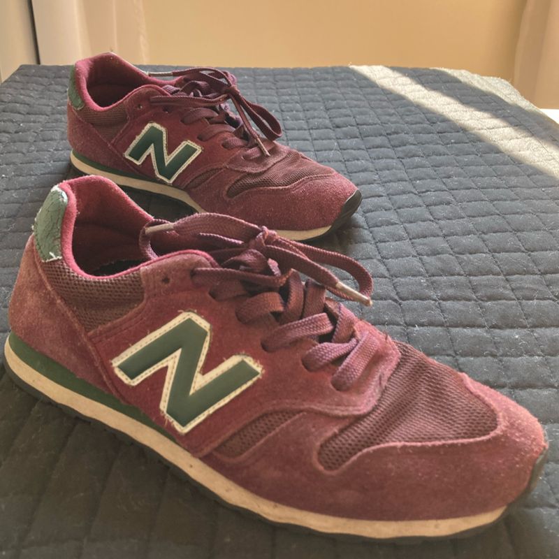 Tenis New Balance 373 Vinho e Verde 38 Tenis Feminino New Balance Usado 107421969 enjoei