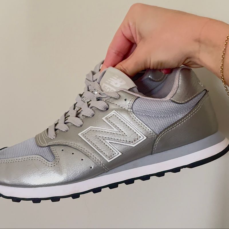 Tenis New Balance 500 Prata Metalizado Tênis Feminino New Balance Usado  98815581 enjoei