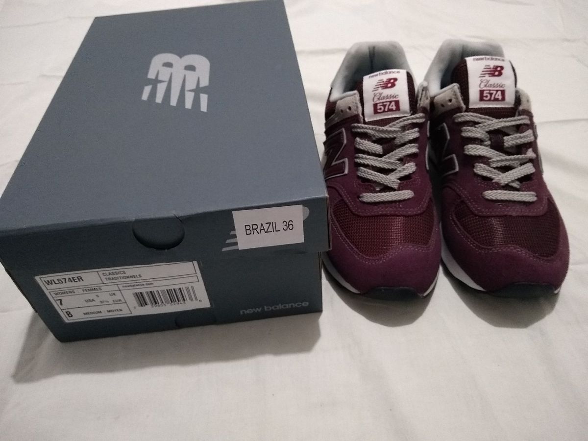 new balance 574 vinho feminino