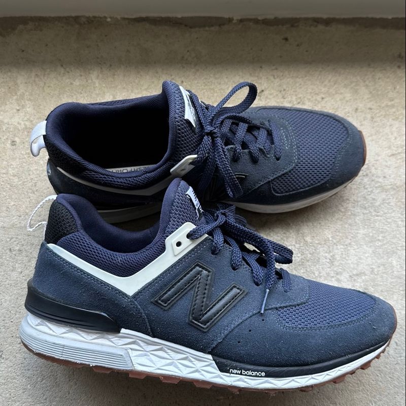 New balance 574 hot sale sport azul marinho