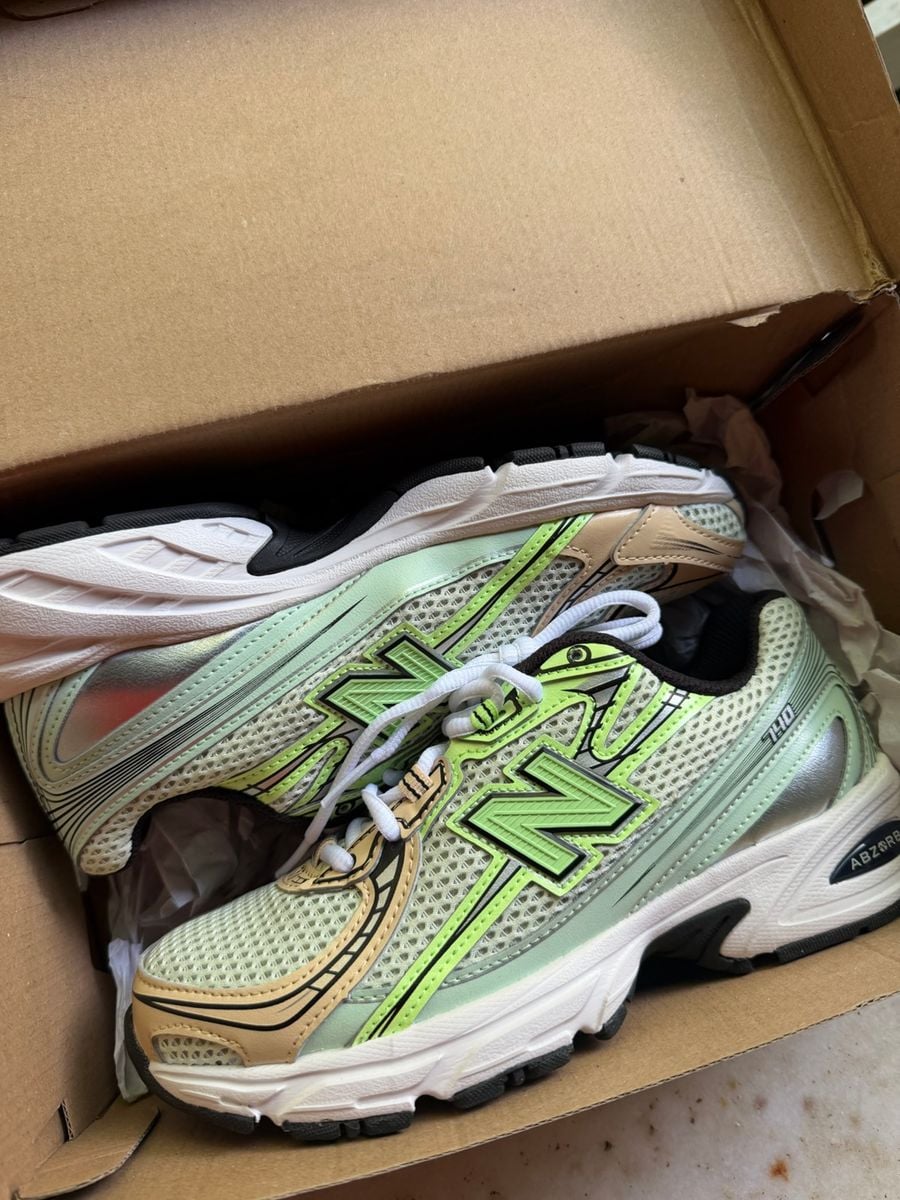 Tênis New Balance 740 Verde Bege 35 | Tênis Feminino New Balance Nunca ...