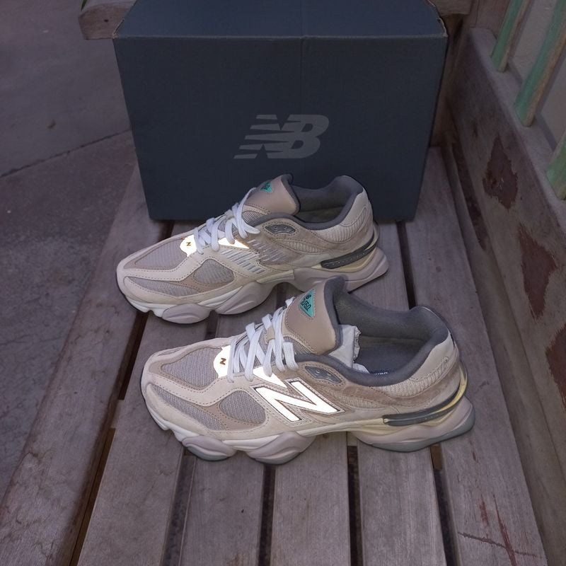 Tênis New Balance 9060 Og Sea Salt Refletivo Cinza Sneaker New