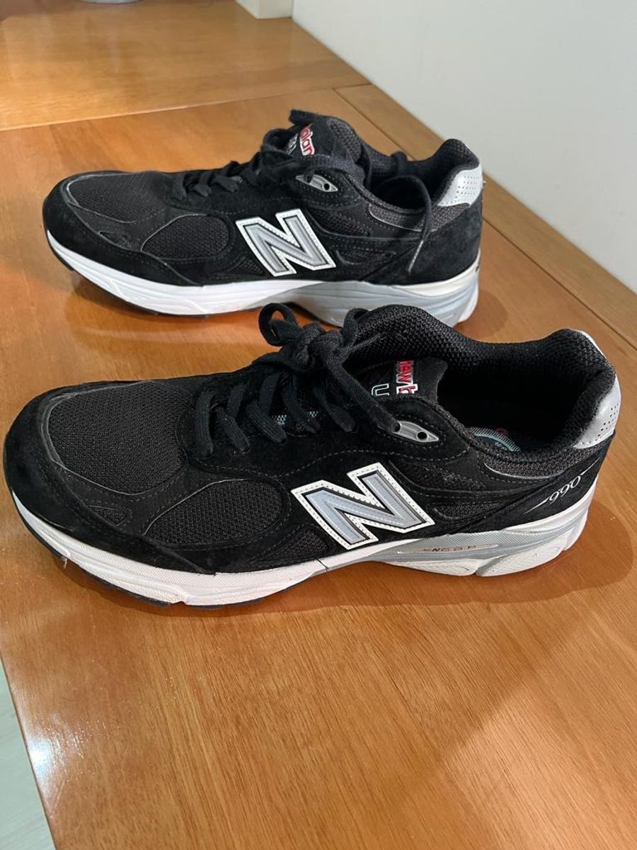 New balance best sale 990 preto couro